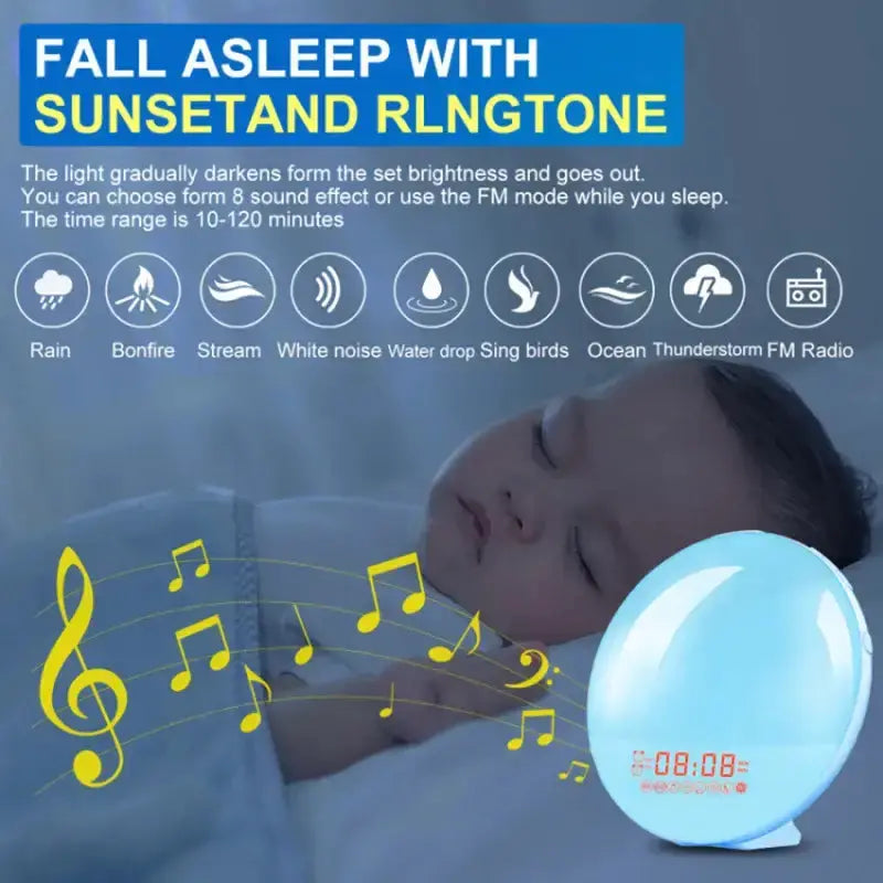 Habicare HBC Wake-Up Light Alarm Clock – Sunrise/Sunset Simulation Wake-Up Light Alarm Clock – Sunrise/Sunset Simulation