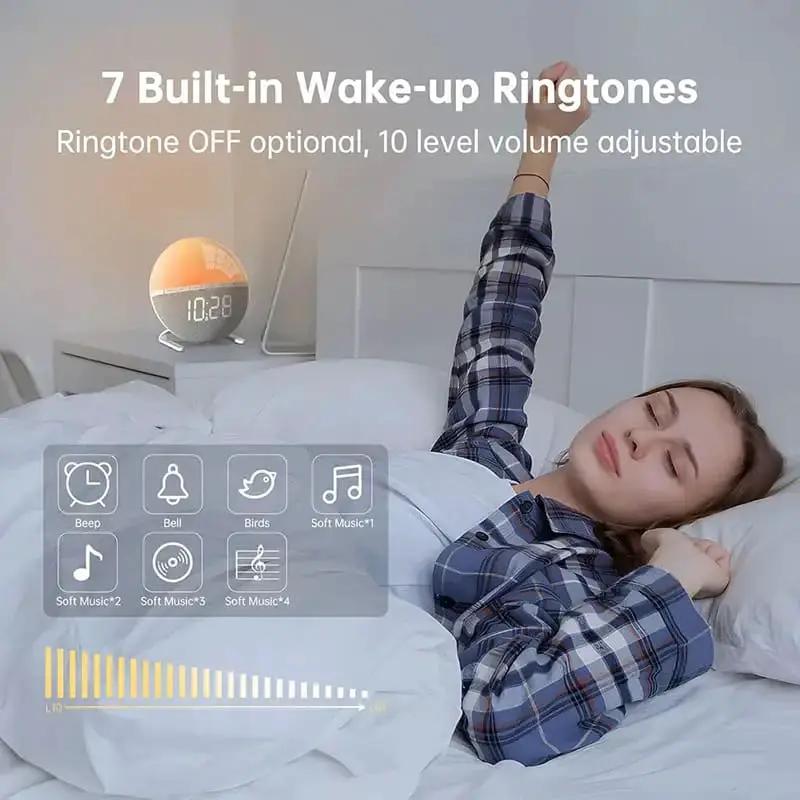9eight5 HBC Wake-Up Light Sunrise Alarm Clock Wake-Up Light Sunrise Alarm Clock