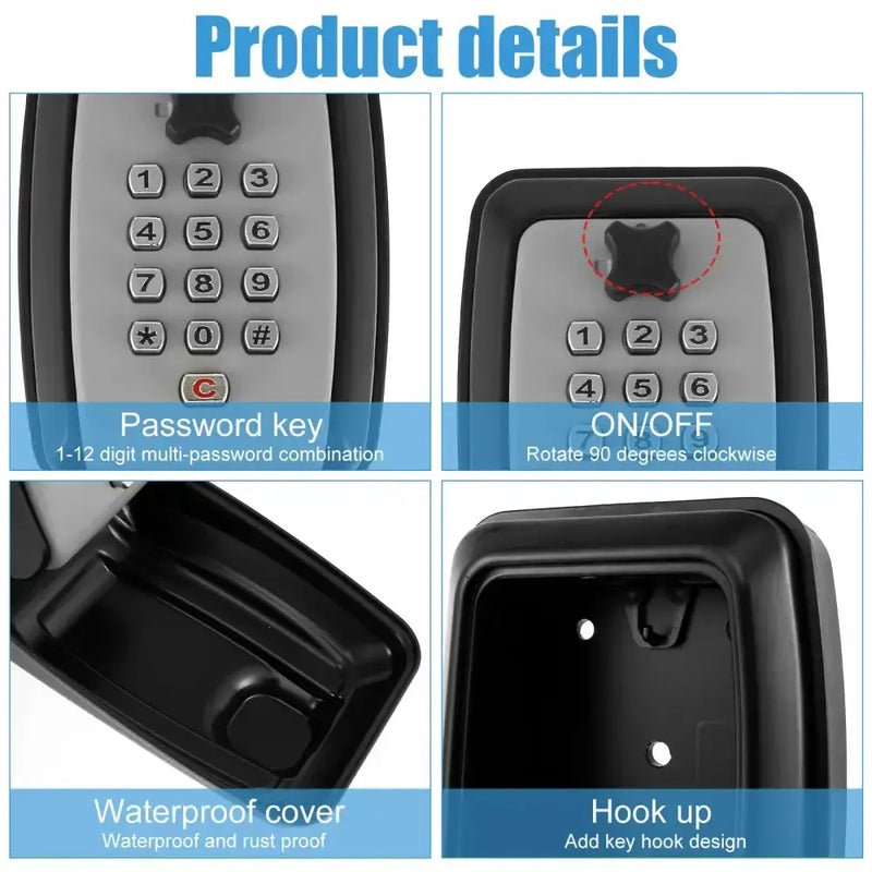 Habicare SS Wall-Mount Key Lock Box with Code (4 types available) Wall-Mount Key Lock Box with Code (4 types available)