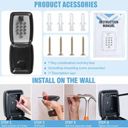 Habicare SS Wall-Mount Key Lock Box with Code (4 types available) Wall-Mount Key Lock Box with Code (4 types available)