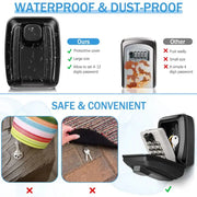 Habicare SS Wall-Mount Key Lock Box with Code (4 types available) Wall-Mount Key Lock Box with Code (4 types available)
