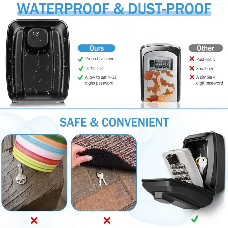 Habicare SS Wall-Mount Key Lock Box with Code (4 types available) Wall-Mount Key Lock Box with Code (4 types available)