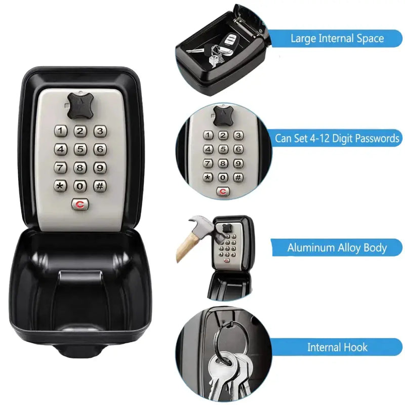 Habicare SS Wall-Mount Key Lock Box with Code (4 types available) Wall-Mount Key Lock Box with Code (4 types available)