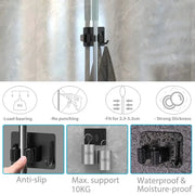 Habicare SS Wall-Mount Mop & Broom Holder Wall-Mount Mop & Broom Holder