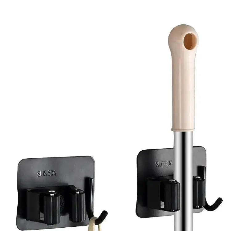 Habicare SS Wall-Mount Mop & Broom Holder Wall-Mount Mop & Broom Holder