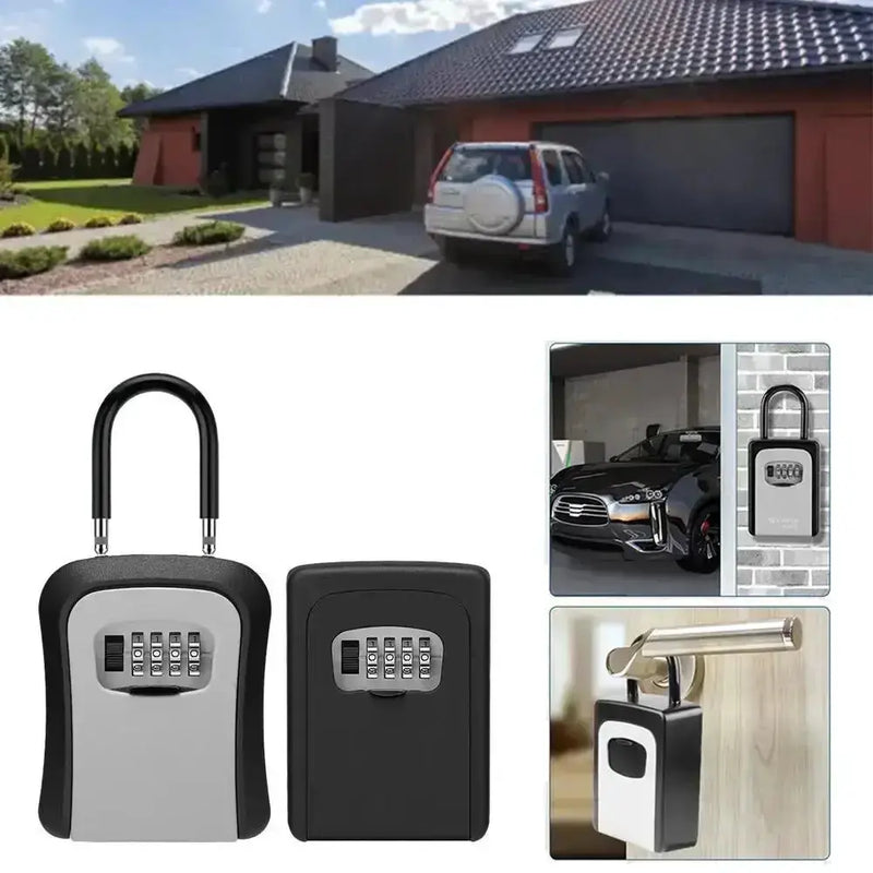 Wall-Mounted Key Keeper – 4-Digit Lock Box (available in Gray & Black) – view 10