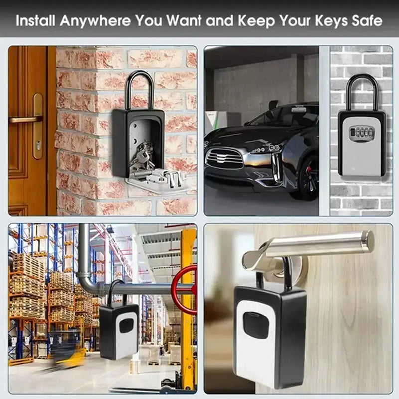 Wall-Mounted Key Keeper – 4-Digit Lock Box (available in Gray & Black) – view 11