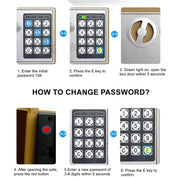 Habicare SS Wall-Mounted Password Safe with Alarm Wall-Mounted Password Safe with Alarm