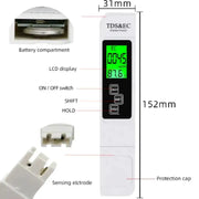 Habicare HBC Water Quality Tester TDS EC Temperature Water Quality Tester Meter