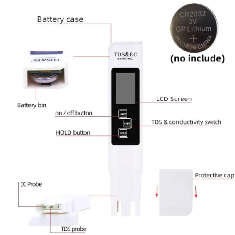 Habicare HBC Water Quality Tester TDS EC Temperature Water Quality Tester Meter