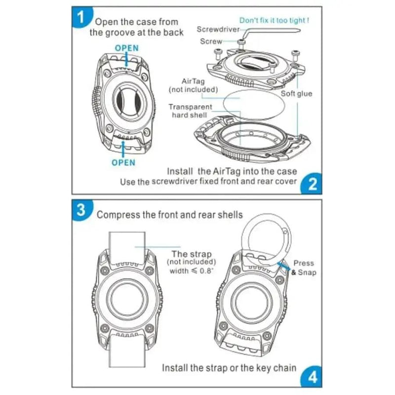 That Watch Shop Air Tag Waterproof Apple Air Tag Holder (for straps) Waterproof Apple Air Tag Holder (for straps)