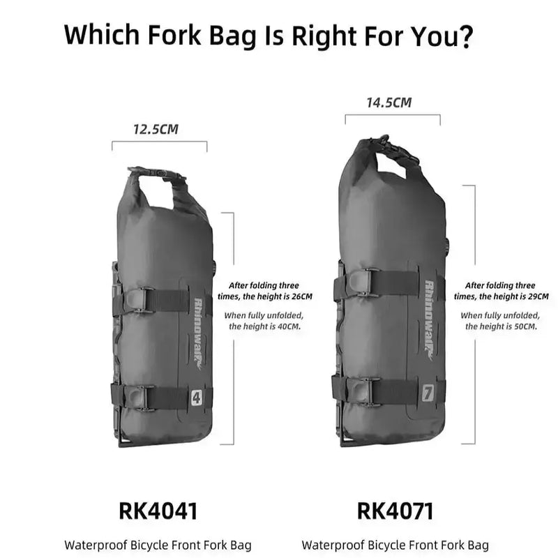 Habicare SS Waterproof Bike Front Fork Bag (4L/7L) Waterproof Bike Front Fork Bag (4L/7L)