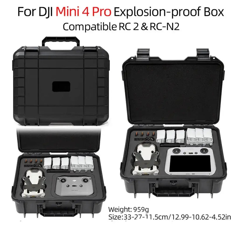 Waterproof Carry Case for DJI Mini 3 / 4 Pro (Black & White) – view 14