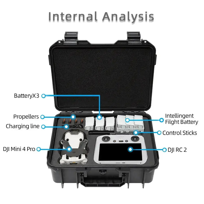 Waterproof Carry Case for DJI Mini 3 / 4 Pro (Black & White) – view 2