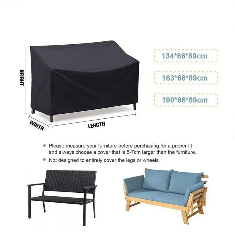 Waterproof Outdoor Bench Cover – Dustproof, UV-Resistant (3 sizes available) – view 4