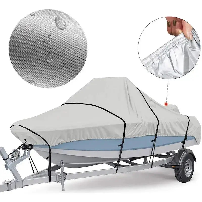 Habicare SS Waterproof Oxford Fabric Boat Cover (11–22FT) Waterproof Oxford Fabric Boat Cover (11–22FT)