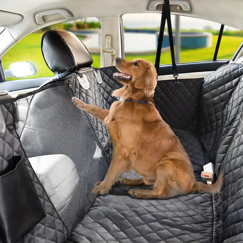 WATERPROOF PET CAR BACK SEAT PROTECTOR WITH MESH POCKET – view 1