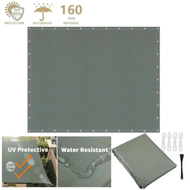 Waterproof Sunshade Sail – Square & Rectangle (4 colours available) – view 15