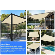 Waterproof Sunshade Sail – Square & Rectangle (4 colours available) – view 4