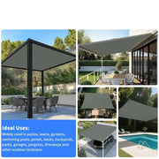 Waterproof Sunshade Sail – Square & Rectangle (4 colours available) – view 9