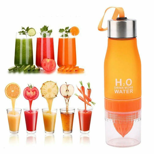 Orange 650ml Fruit Infuser Water Bottle Eco Friendly Leak Proof – view 1