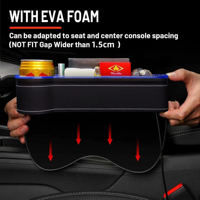 2PCS LED Car Seat Gap Filler Organizer with Charging Function – view 10