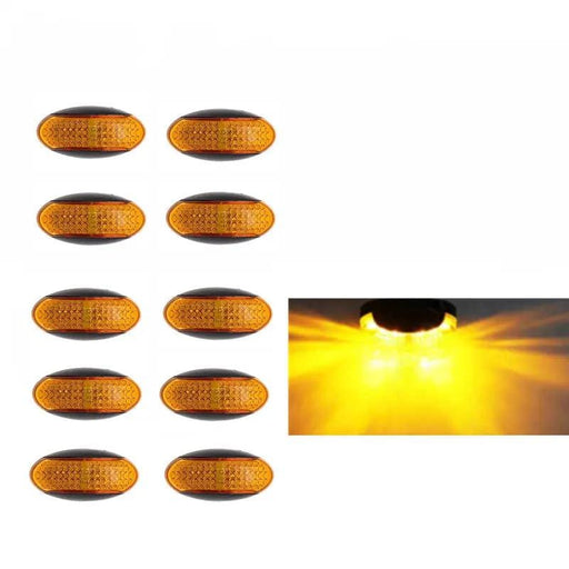 10X 10V-30V Amber Clearance Lights Side Marker Led Trailer Truck Lorry Lamp – view 1