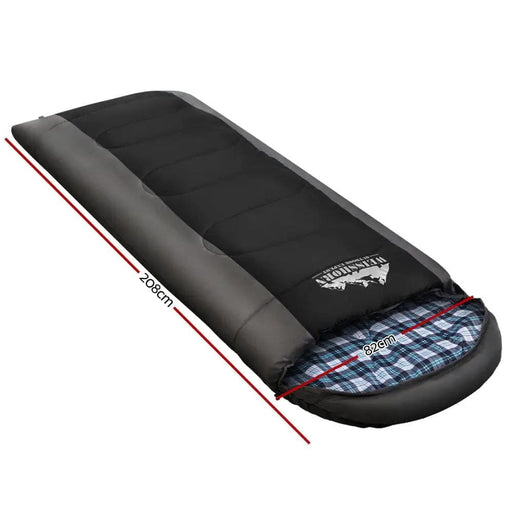 Weisshorn Sleeping Bag Single Thermal Camping Hiking Tent Black -20c – view 2