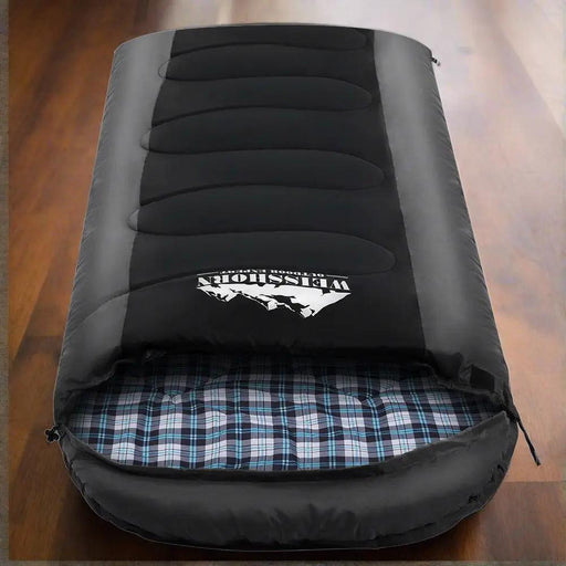 Weisshorn Sleeping Bag Single Thermal Camping Hiking Tent Black -20c – view 1
