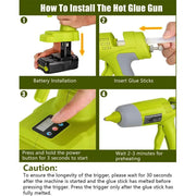 Cordless Hot Glue Gun Compatible with Ryobi 18V Battery – view 6