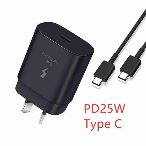 25W Super Fast Wall Charger Type-C Cable For Samsung Galaxy S25 24 22 S23 Ultra – view 2