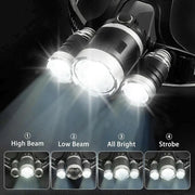 salelink.co.nz Unbranded Headlamp LED Headlight Head Torch Flashlight Rechargeable 1000LM LED Headlamp With 3 XML T6 Beams