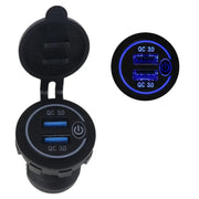 Car Dual USB 12V-24V Charger Quick Charge QC 3.0 Socket Power Outlet – view 2