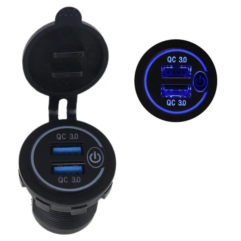 Car Dual USB 12V-24V Charger Quick Charge QC 3.0 Socket Power Outlet – view 2