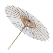 White Paper Wedding Umbrella With Just Married Script – view 2