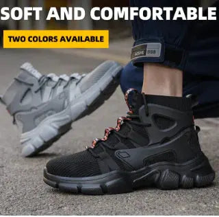 Men's High-Top Safety Shoes - Steel Toe Work Boots with Ankle Support – view 2