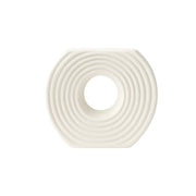 Frankly Cotton Textured Ceramic Circular Vases Donut Silhouette – view 4
