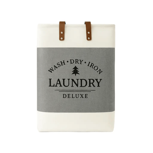 Frankly Linen Look Laundry Deluxe Hamper With Handles – view 1