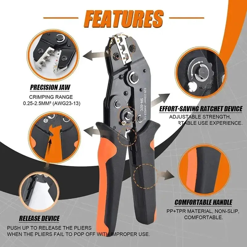Habicare HBC Wire Crimping Tool & Connector Assortment Kit Wire Crimping Tool & Connector Assortment Kit