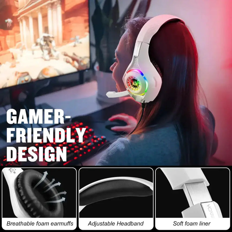 Habicare 9eight5 Wired 3.5mm Gaming Headset with Mic – PC/PS4/PS5/Xbox Wired 3.5mm Gaming Headset with Mic – PC/PS4/PS5/Xbox