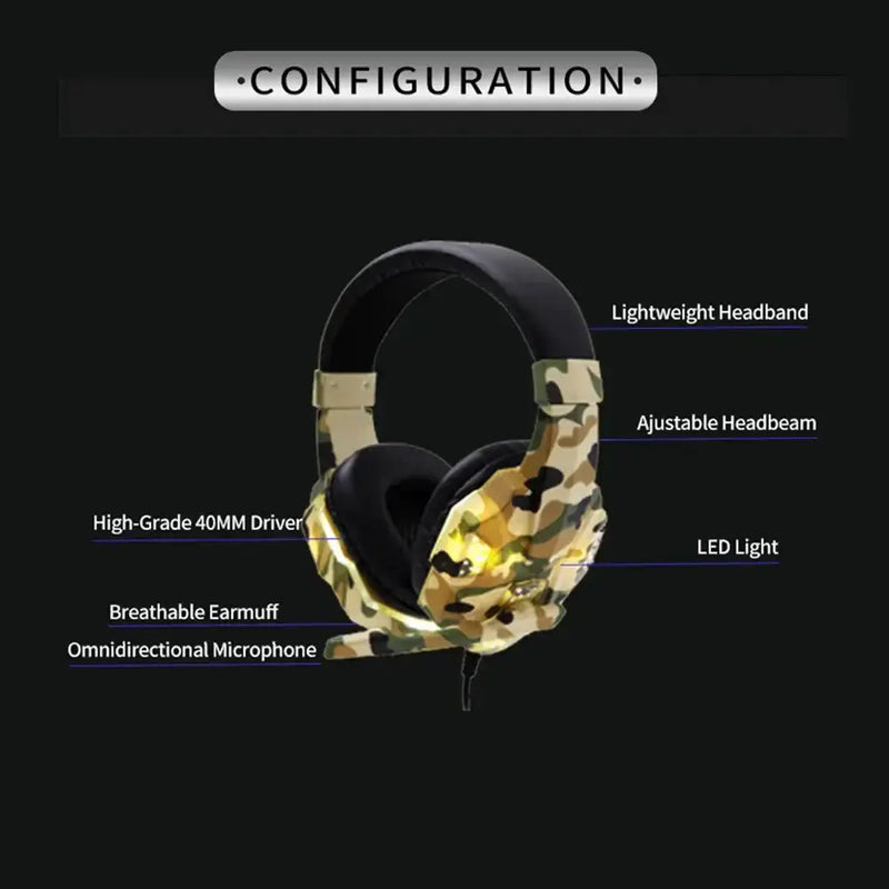 Wired Gaming Headset with Mic & LED (2 colours available) – view 5