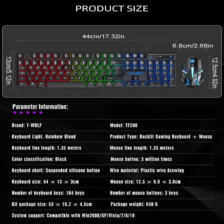 Habicare 9eight5 Wired Keyboard & Mouse Set Wired Keyboard & Mouse Set
