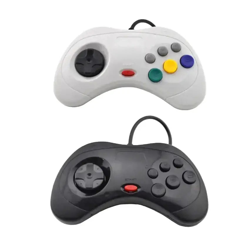 Wired Sega Saturn Controller – Classic USB Gamepad (available in Black & White) – view 1