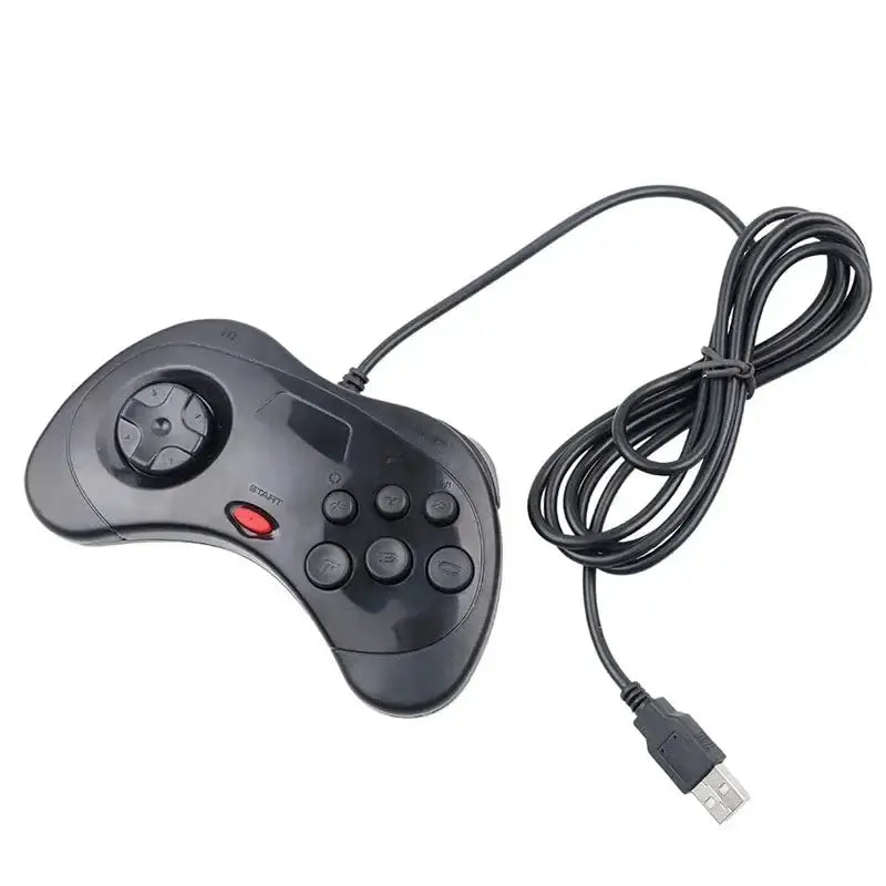 Wired Sega Saturn Controller – Classic USB Gamepad (available in Black & White) – view 2