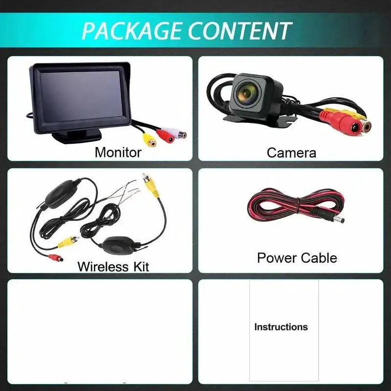 Habicare HBC Wireless 4.3" Rear View Monitor & Parking Kit Wireless 4.3" Rear View Monitor & Parking Kit