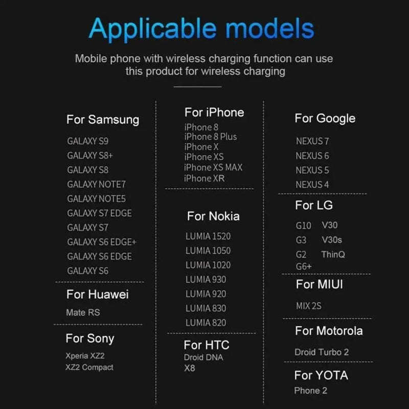 9eight5 Phone/Tablet Accessories Wireless Charger for Phones Wireless Charger for Phones