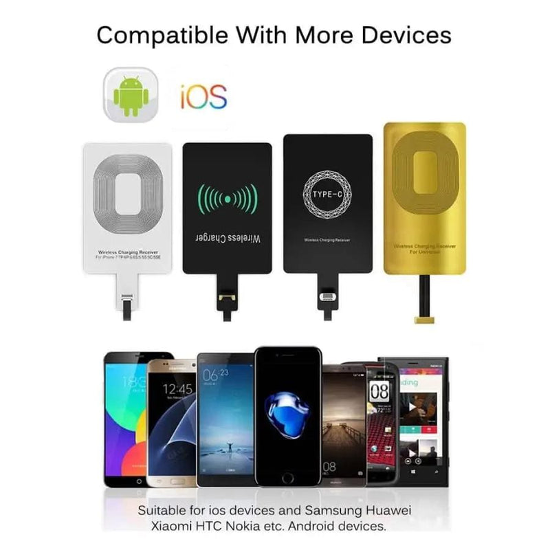 9eight5 Phone/Tablet Accessories Wireless Charging Receiver - Type C Devices Wireless Charging Receiver - Type C Devices