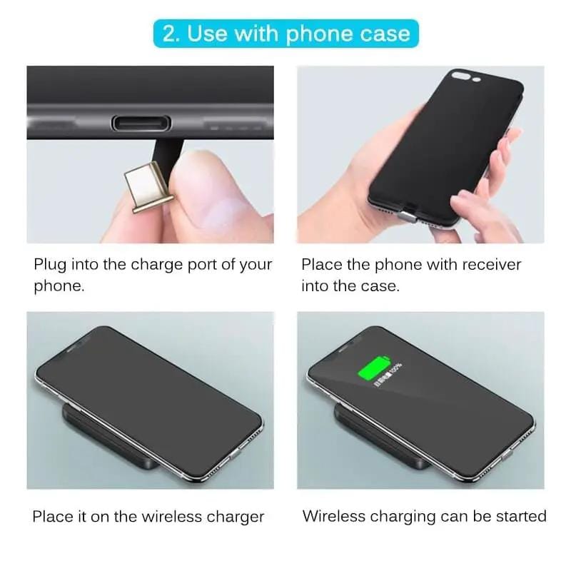9eight5 Phone/Tablet Accessories Wireless Charging Receiver - Type C Devices Wireless Charging Receiver - Type C Devices