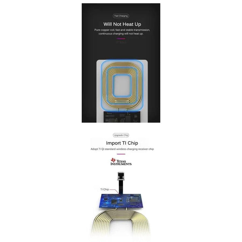 9eight5 Phone/Tablet Accessories Wireless Charging Receiver - Type C Devices Wireless Charging Receiver - Type C Devices