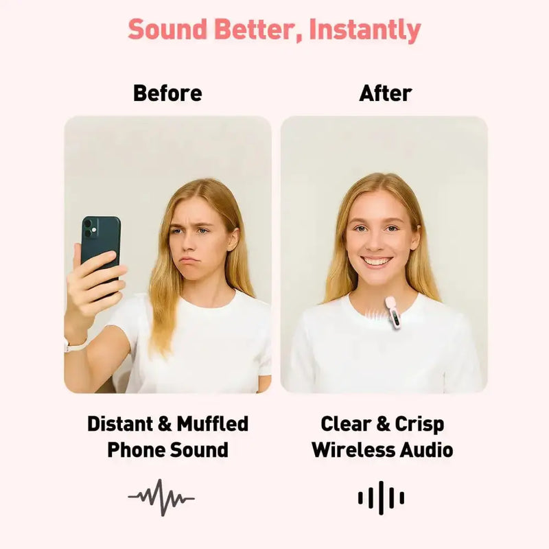 Wireless Lavalier Mic for iPhone, Android & PC (available in different sets) – view 4